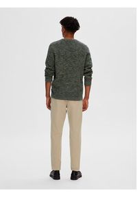 Selected Homme Sweter 16059390 Zielony Regular Fit. Kolor: zielony. Materiał: bawełna