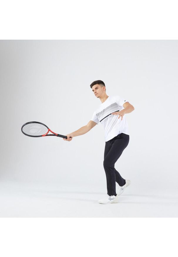 KUIKMA - Koszulka do tenisa męska Artengo Essential. Kolor: biały. Materiał: poliester, materiał. Sport: tenis