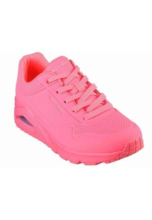 skechers - Buty do chodzenia damskie Skechers Uno Stand On Air. Zapięcie: sznurówki. Kolor: różowy. Materiał: materiał, tkanina, syntetyk. Szerokość cholewki: normalna. Sport: turystyka piesza