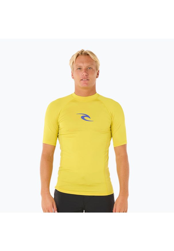 RIPCURL - Koszulka do pływania męska Rip Curl Waves UPF Performance. Kolor: żółty