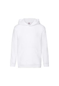 FRUIT OF THE LOOM - Bluza Dziecięca Premium Plain Hoodie. Kolor: biały