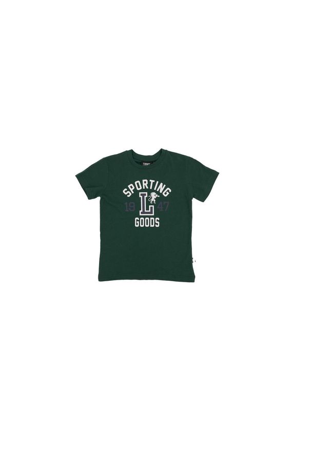 LEONE 1947 APPAREL - Dziecięca koszulka uniwersytecka z krótkim rękawem. Kolor: zielony. Długość rękawa: krótki rękaw. Długość: krótkie. Sport: joga i pilates