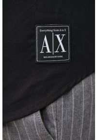 Armani Exchange koszula bawełniana męska kolor czarny regular z kołnierzykiem klasycznym. Typ kołnierza: kołnierzyk klasyczny. Kolor: czarny. Materiał: bawełna. Styl: klasyczny #3
