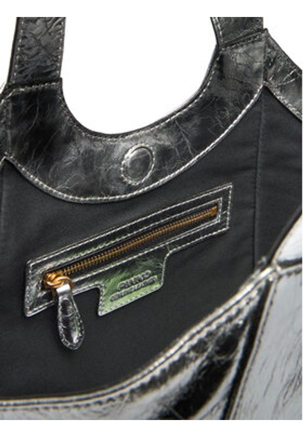 Pinko - PINKO Torebka Tote Mini Bag AI 25-26 PLTT 104645 A2OT Srebrny. Kolor: srebrny. Materiał: skórzane