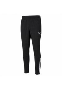 Puma - Męskie Spodnie Do Biegania TeamLIGA. Kolor: czarny. Materiał: dresówka