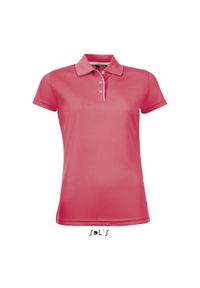 SOL'S - Damska koszulka polo Sol's Performer. Okazja: na co dzień. Typ kołnierza: polo. Kolor: wielokolorowy, czerwony, różowy. Styl: casual #1