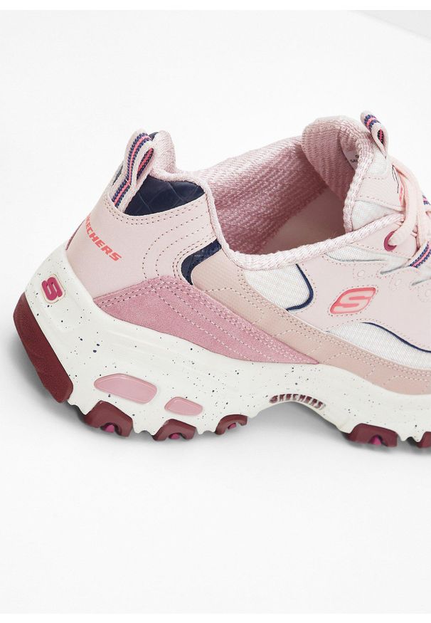 bonprix - Sneakersy chunky Skechers z pianką memory. Kolor: różowy