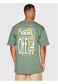 Vans T-Shirt Trippy Grin Floral VN0A7S77 Zielony Classic Fit. Kolor: zielony. Materiał: bawełna #3
