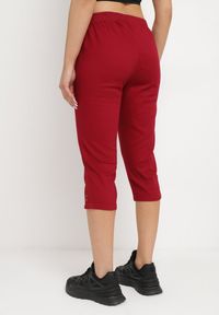 Born2be - Bordowe Spodnie z Krótszymi Nogawkami 3/4 i Zasuwanymi Kieszonkami Ulmea. Kolor: czerwony. Materiał: materiał. Długość: krótkie #5