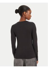 Hugo - HUGO Bluzka Dasiia 50545208 Czarny Slim Fit. Kolor: czarny. Materiał: syntetyk #5