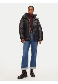 Karl Lagerfeld - KARL LAGERFELD Kurtka puchowa 246W1510 Czarny Regular Fit. Typ kołnierza: dekolt w karo. Kolor: czarny. Materiał: syntetyk