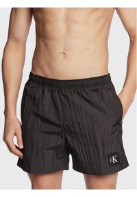 Calvin Klein Swimwear Szorty kąpielowe KM0KM00819 Czarny Regular Fit. Kolor: czarny. Materiał: syntetyk #1