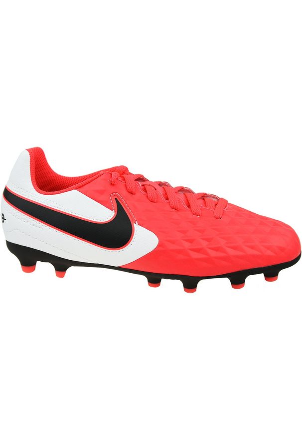 Nike Tiempo Legend 8 Club FG/MG Jr AT5881-606. Kolor: czerwony. Szerokość cholewki: normalna. Sport: piłka nożna