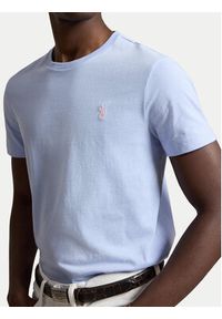 Polo Ralph Lauren T-Shirt 710671438528 Niebieski jasny Regular Fit. Typ kołnierza: polo. Kolor: niebieski. Materiał: bawełna #4
