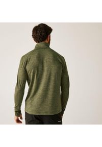 Regatta - Polar męski z suwakiem 1/2 Hepley. Kolor: zielony. Materiał: polar. Wzór: melanż. Sport: turystyka piesza #2