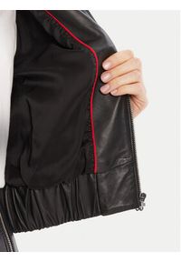 Hugo - HUGO Kurtka skórzana Lesana 50542331 Czarny Relaxed Fit. Kolor: czarny. Materiał: skóra #4