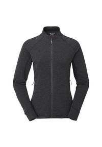 Bluza polarowa damska Rab Nexus Jacket rozpinana. Kolor: czarny. Materiał: polar