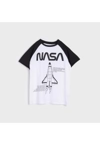 Sinsay - Koszulka NASA - Biały. Kolor: biały #1