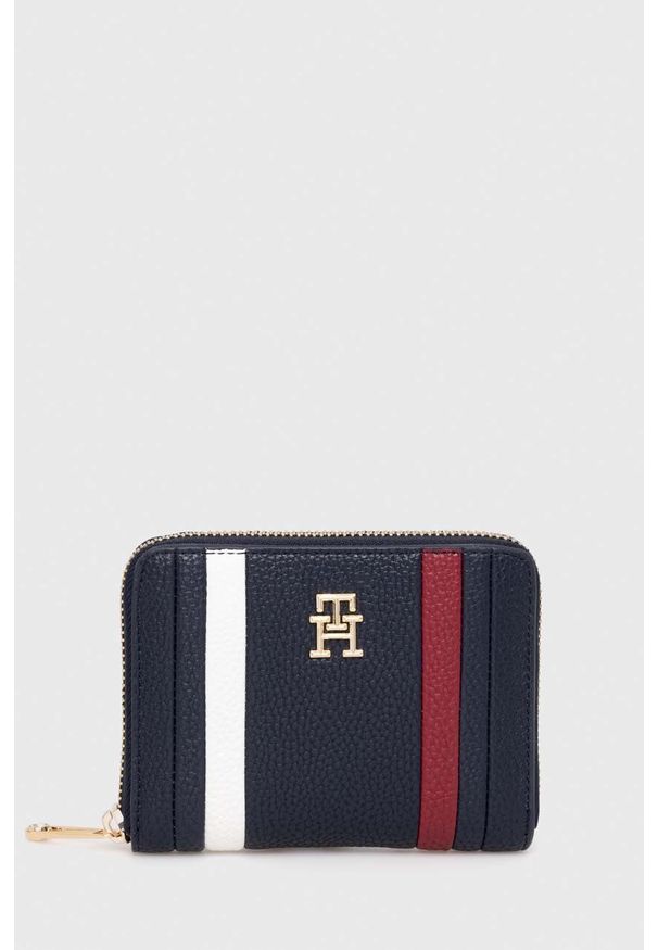 TOMMY HILFIGER - Tommy Hilfiger portfel damski kolor granatowy. Kolor: niebieski