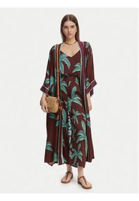 LOLA CASADEMUNT Spodnie materiałowe LS2614055 Brązowy Relaxed Fit. Kolor: brązowy. Materiał: wiskoza #4