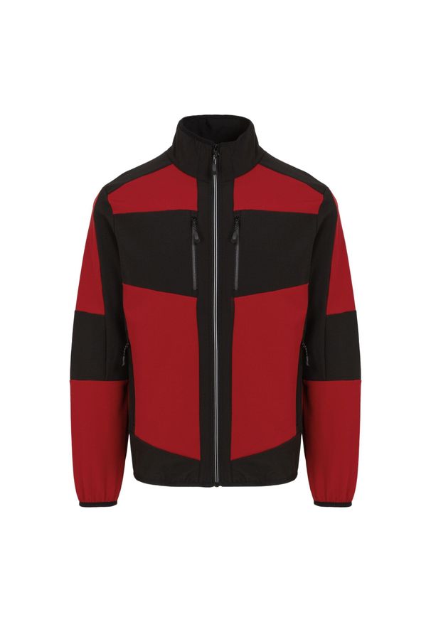 Regatta - Kurtka Softshellowa Unisex Dla Dorosłych 2 Warstwy. Kolor: czerwony, wielokolorowy, czarny. Sport: turystyka piesza