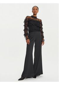 TwinSet - TWINSET Bluzka 241TP2041 Czarny Regular Fit. Kolor: czarny. Materiał: syntetyk #5