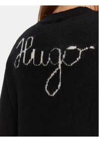 Hugo - HUGO Sweter Solanu 50545092 Czarny Regular Fit. Kolor: czarny. Materiał: wełna #5