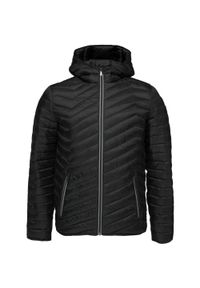 ALPINE PRO - Elegancka męska kurtka skórzana Jenor Black. Kolor: czarny. Materiał: skóra. Sport: turystyka piesza