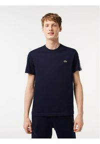 Lacoste T-Shirt TH5071 Granatowy Regular Fit. Kolor: niebieski. Materiał: bawełna #5