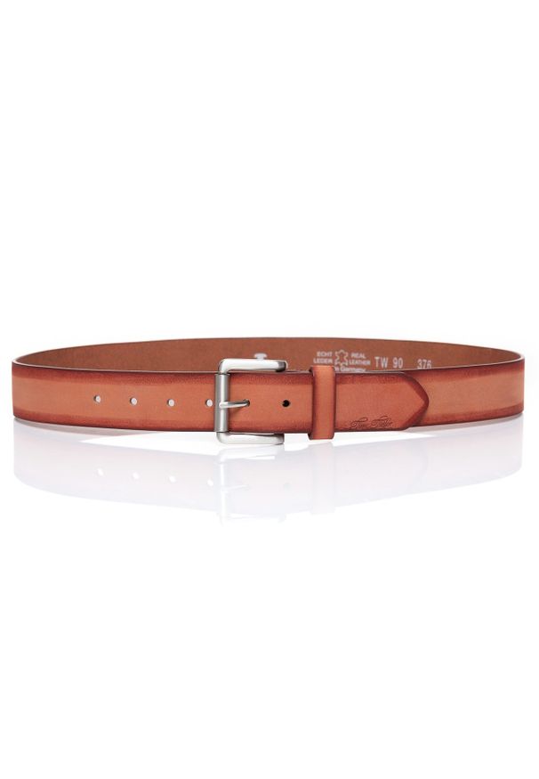 Tom Tailor - TOM TAILOR PASEK SKÓRZANY SOPO-TT376 351 40mm Ledergürtel RO2689. Materiał: skóra. Styl: klasyczny