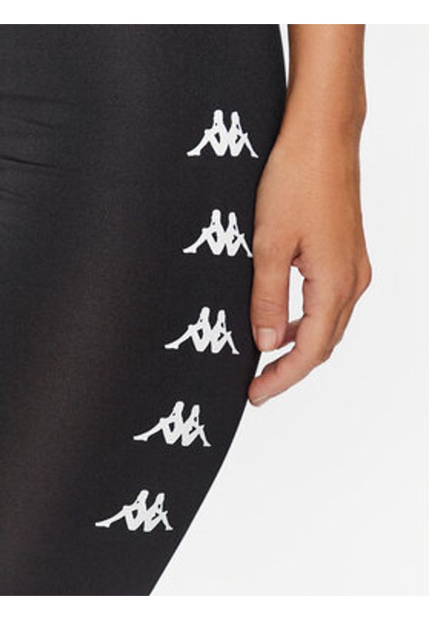 Kappa Szorty sportowe 312084 Czarny Skinny Fit. Kolor: czarny. Materiał: syntetyk