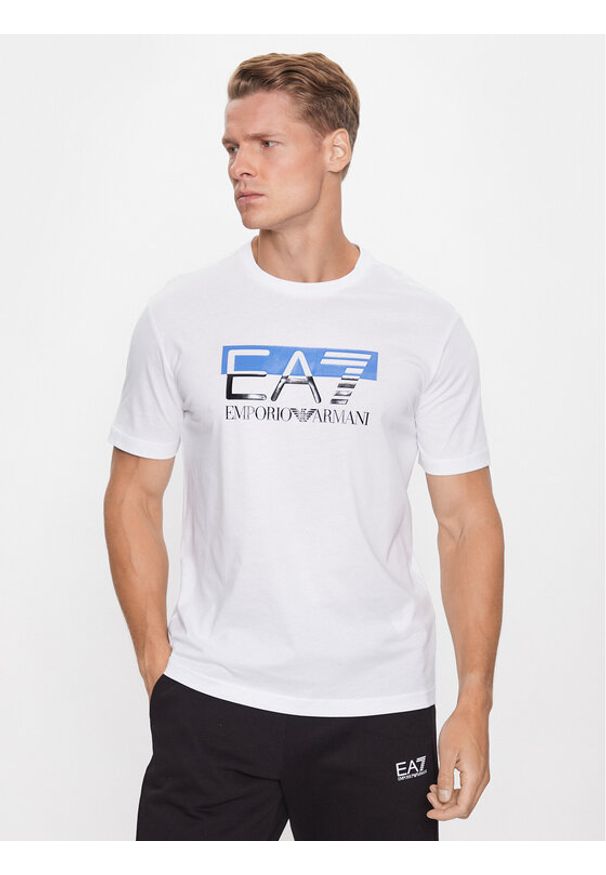 EA7 Emporio Armani T-Shirt 6RPT81 PJM9Z 1100 Biały Regular Fit. Kolor: biały. Materiał: bawełna