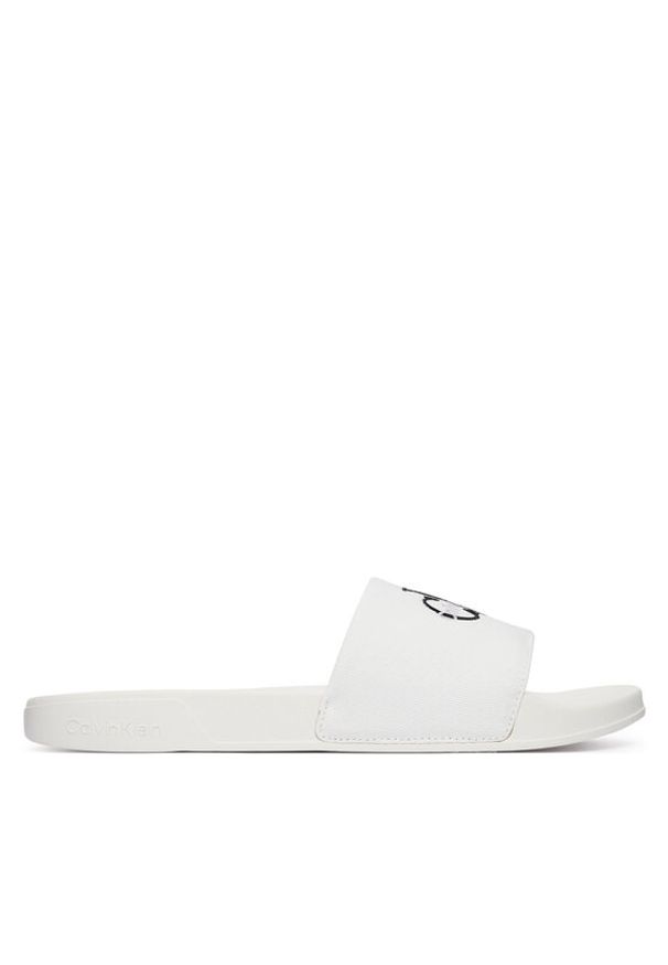 Calvin Klein Klapki Ess Slide Cv YM0YM01393 Biały. Kolor: biały. Materiał: materiał