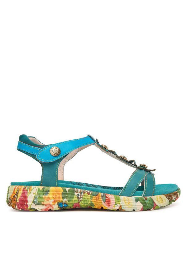 Sandały Laura Vita. Kolor: turkusowy