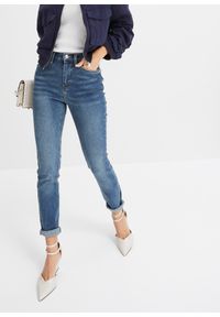 bonprix - Dżinsy skinny, high waist. Stan: podwyższony. Kolor: niebieski. Wzór: gładki #1