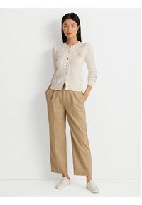 Lauren Ralph Lauren Kardigan 200932225001 Écru Slim Fit. Materiał: bawełna #4