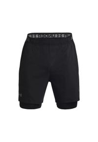 Spodnie treningowe męskie Under Armour 1373764002. Kolor: czarny, szary, wielokolorowy. Długość: krótkie. Sezon: lato