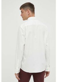 Marc O'Polo koszula męska kolor beżowy relaxed z kołnierzykiem button-down. Typ kołnierza: button down, polo. Kolor: beżowy. Materiał: bawełna #3