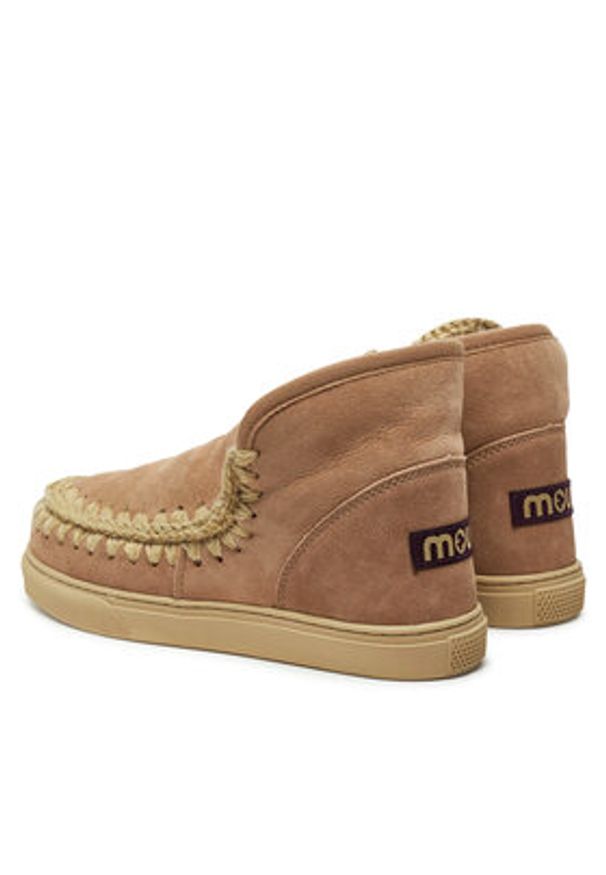Mou Śniegowce Eskimo Sneaker FW111000A Beżowy. Kolor: beżowy. Materiał: skóra