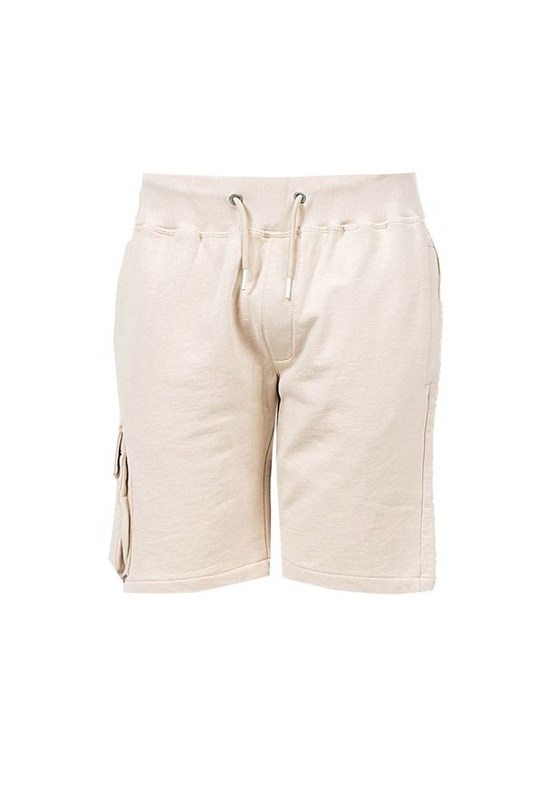 Pepe Jeans Szorty "Drake" | PM800911 | Drake | Mężczyzna | Beżowy, Kremowy. Okazja: na co dzień. Kolor: beżowy, kremowy, wielokolorowy. Materiał: bawełna. Wzór: nadruk. Styl: casual