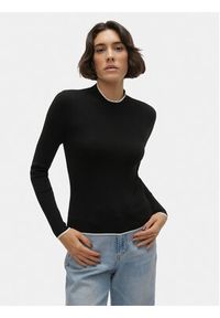 Vero Moda Sweter Flouncy 10299604 Czarny Slim Fit. Kolor: czarny. Materiał: syntetyk #3