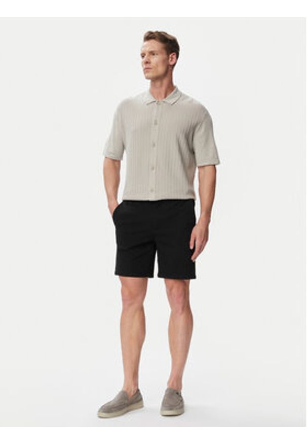 Jack & Jones Szorty materiałowe Ace Neo 12292443 Czarny Regular Fit. Kolor: czarny. Materiał: bawełna