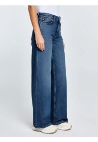 Big-Star - Jeansy damskie z szeroką nogawką niebieskie Atrea 389. Okazja: na co dzień. Stan: podwyższony. Kolor: niebieski. Styl: casual, klasyczny, vintage, elegancki #3