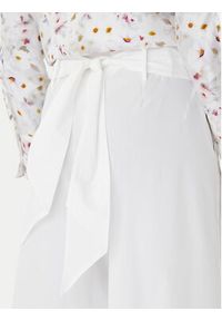 Marella Spodnie materiałowe Gala 2613131122 Biały Wide Leg. Kolor: biały. Materiał: bawełna #4