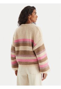 Roxy Kardigan Marble Tiles Stripe ERJSW03669 Beżowy Regular Fit. Kolor: beżowy. Materiał: syntetyk #6