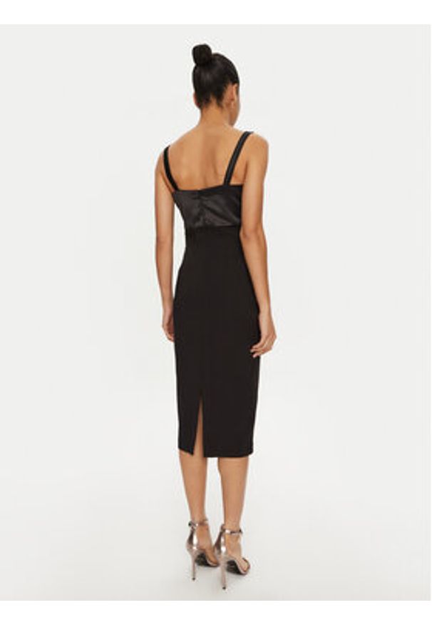 Rinascimento Sukienka koktajlowa CFC0019703002 Czarny Slim Fit. Kolor: czarny. Materiał: syntetyk. Styl: wizytowy