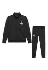 Dres treningowy Real Madrid dla dzieci 25/26 - Czarny. Okazja: na uczelnię. Kolor: wielokolorowy. Materiał: dresówka. Styl: sportowy #1