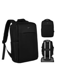 Plecak podróżny Peterson czarny PTN-63104. Kolor: czarny. Materiał: materiał. Styl: elegancki
