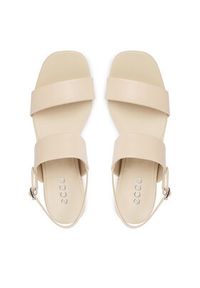 ecco - ECCO Sandały Liva 25030301378 Écru. Kolor: kremowy. Materiał: skóra #4