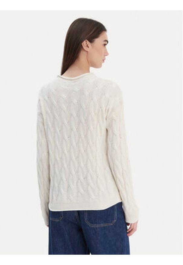 United Colors of Benetton - United Colors Of Benetton Sweter 1335D2467 Biały Regular Fit. Kolor: biały. Materiał: syntetyk